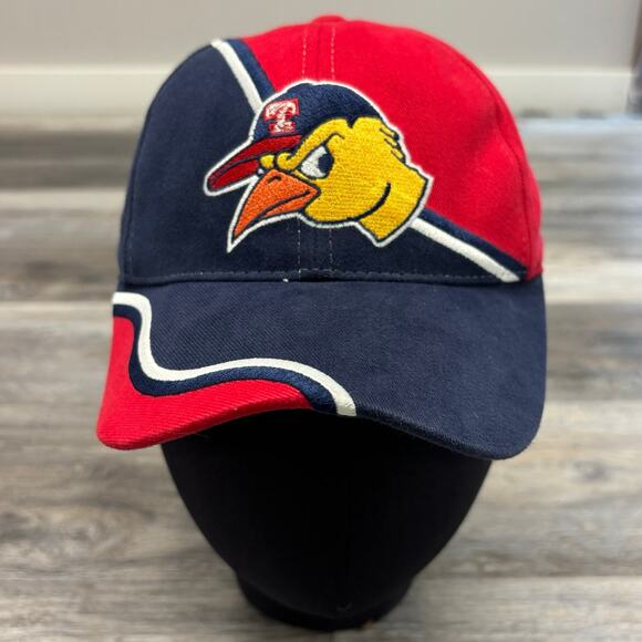 Vintage Y2K Annco MiLB Toledo Mud Hens Blue Red OSFA Strapback Hat Baseball Cap - Picture 1 of 9